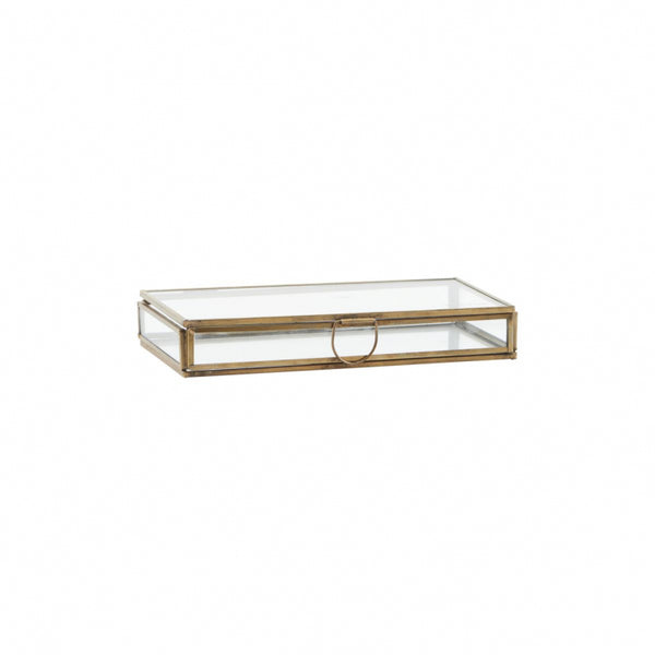 Boite Deba en verre laiton
