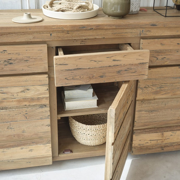 Buffet en bois de teck recyclé 160 naturel