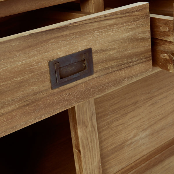 Buffet en bois de teck 150 BADÈTE, naturel