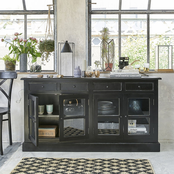 Buffet en bois d'acajou noir 160 BONNAL, noir