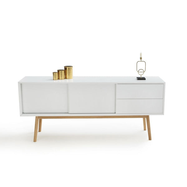 Buffet enfilade Goul en chêne massif blanc