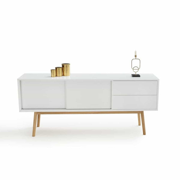 Buffet enfilade Goul en chêne massif blanc