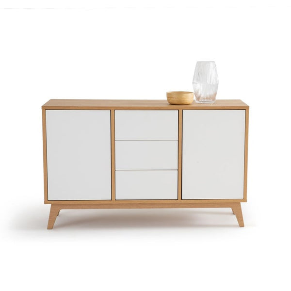 Buffet Grenn en bois naturel et blanc