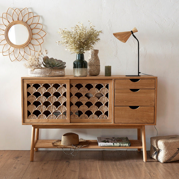 Buffet teck massif ILL naturel