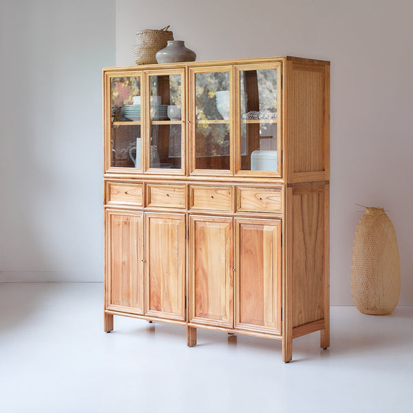 Buffet vaisselier Insua en mindi naturel