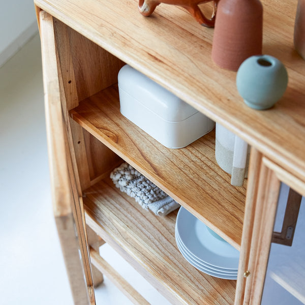 Buffet vitrine Insua en mindi naturel