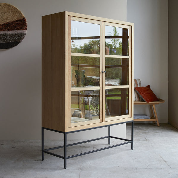Buffet vaisselier Safarujo en chêne naturel