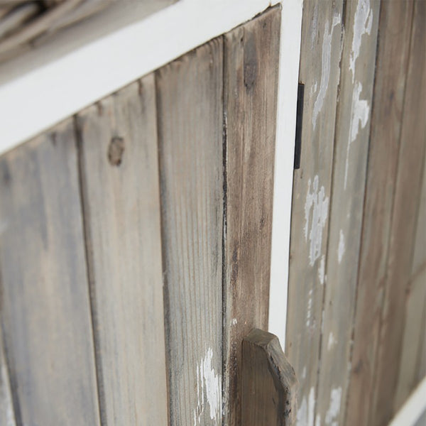 Buffet en bois de pin recyclé 143 SUYEN,Blanc