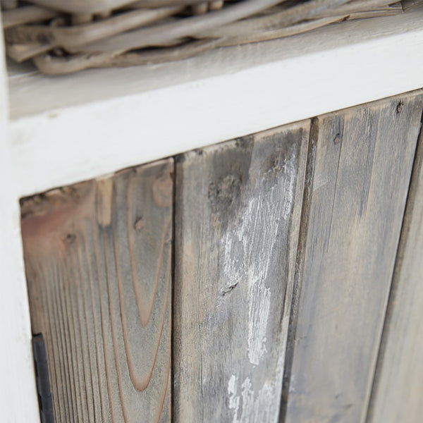 Buffet en bois de pin recyclé 143 SUYEN,Blanc