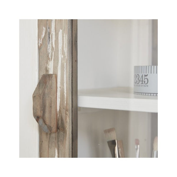 Vaisselier en bois de pin recyclé 70 SUYEN,Blanc