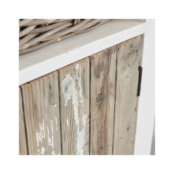 Vaisselier en bois de pin recyclé 70 SUYEN,Blanc