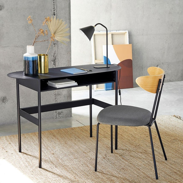 Bureau SLANEY en acier noir