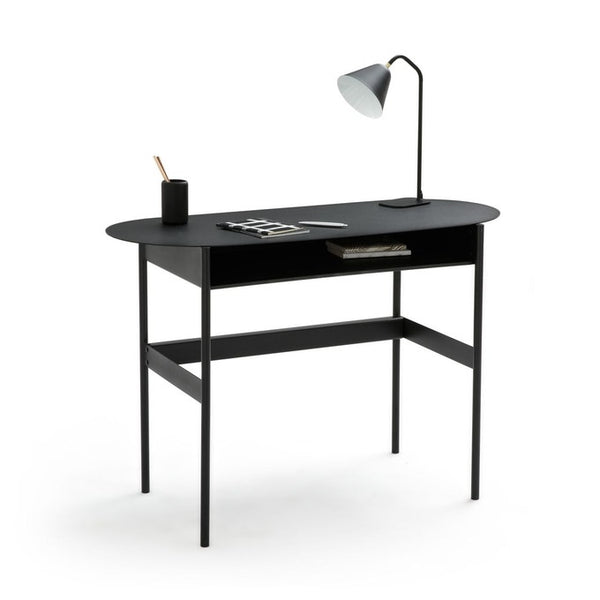 Bureau SLANEY en acier noir