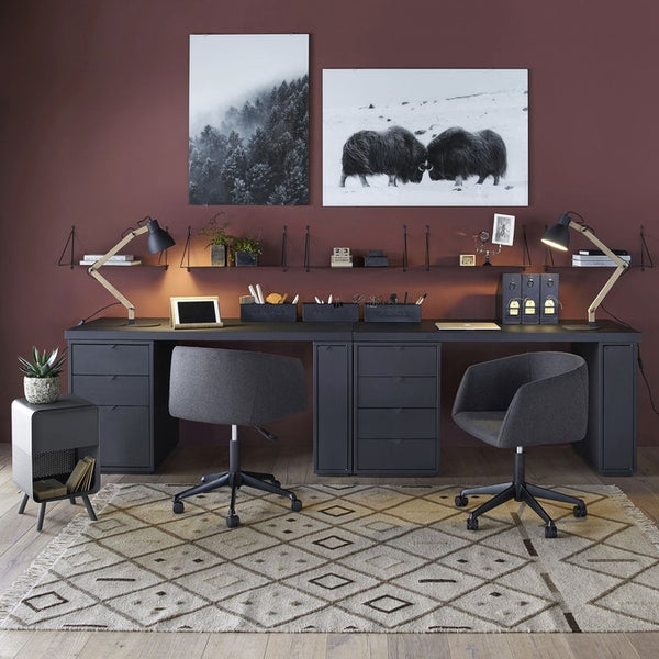 Caisson de bureau Nida métal noir