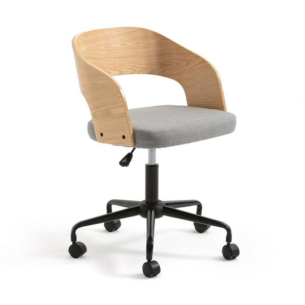 Chaise bureau Flory bois et gris