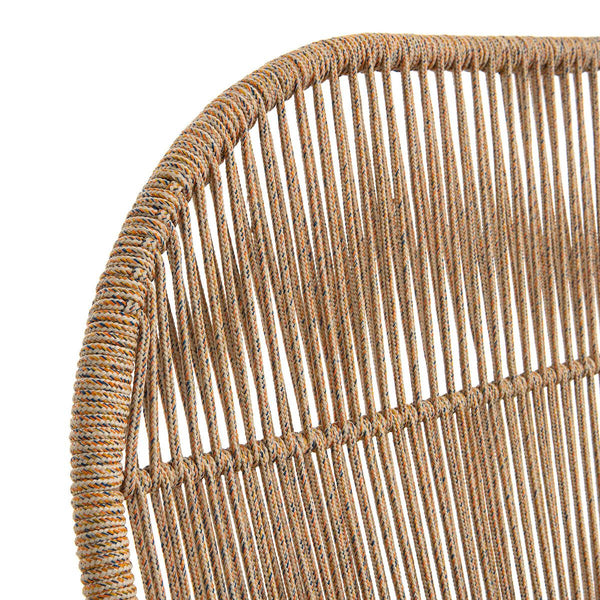 Canapé de jardin Leff en acier et eucalyptus noir
