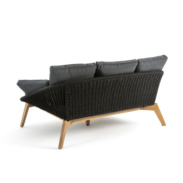 Canapé lit de jardin lembrron en acacia noir