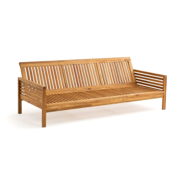 Banquette-lit de jardin Lemme en acacia gris foncé
