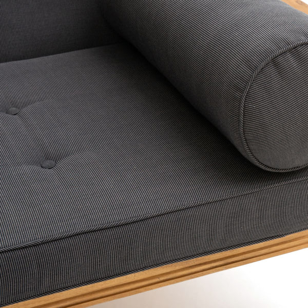 Banquette-lit de jardin Lemme en acacia gris foncé