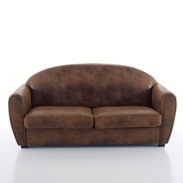Canapé Pronia en micorfibres marron