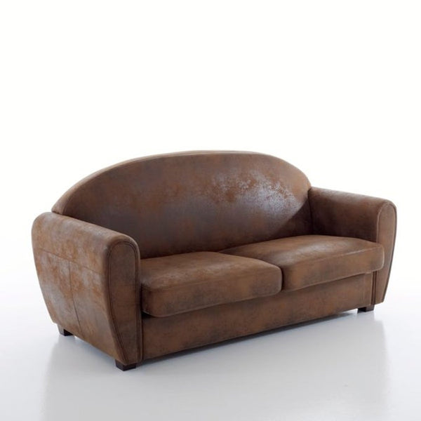 Canapé Pronia en micorfibres marron