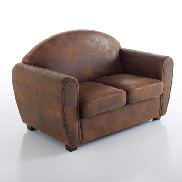Canapé Pronia en micorfibres marron
