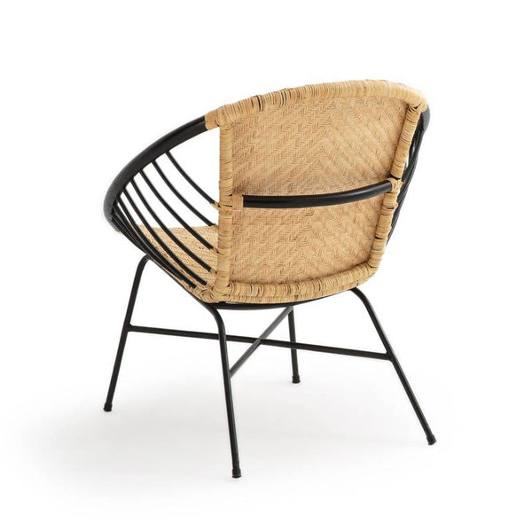 Fauteuil Oltet rotin et métal