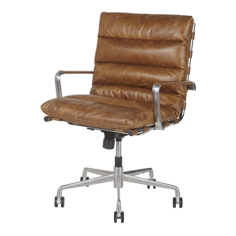 SP Chaise de bureau Guaporé en cuir brun