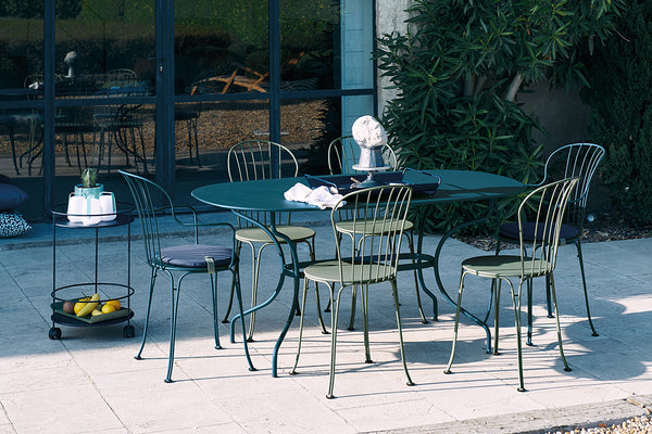 Lot de 2 chaises de jardin Orbe en métal muscade