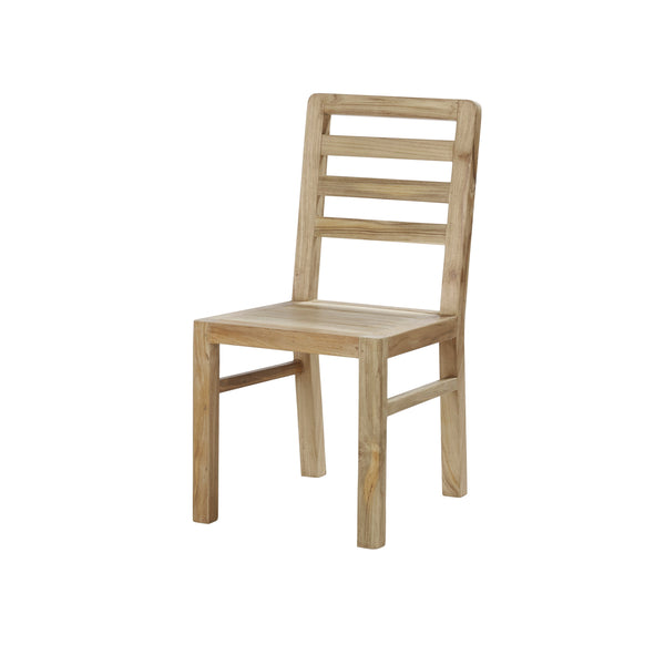 Chaise en bois de teck recyclé naturelle