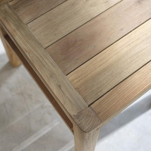 Chaise en bois de teck recyclé naturelle