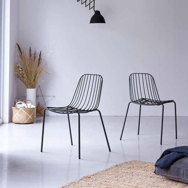 Chaise, BARROW, en métal, anthracite