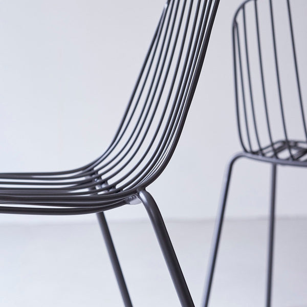 Chaise, BARROW, en métal, anthracite