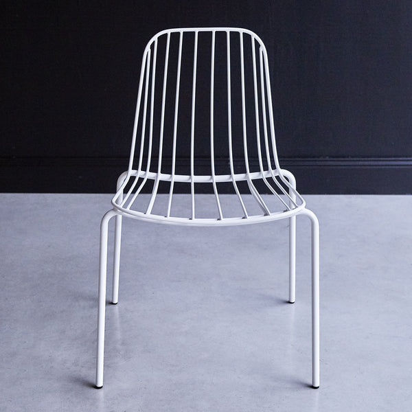 Chaise, BARROW, en métal, blanc