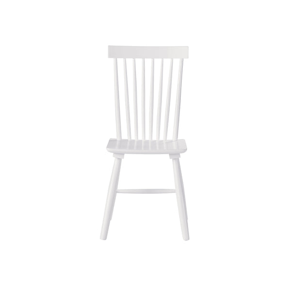 Lot de 2 chaises blanches en bois d'acajou rétro BONNAL, blanc