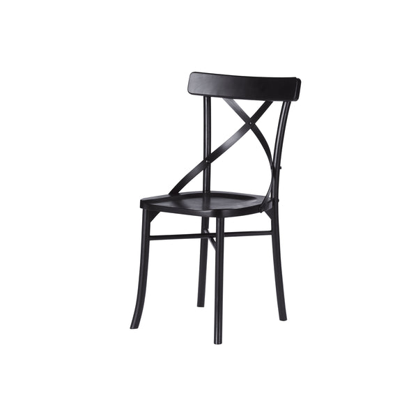 Chaise bistrot en bois d'acajou BONNAL, noir