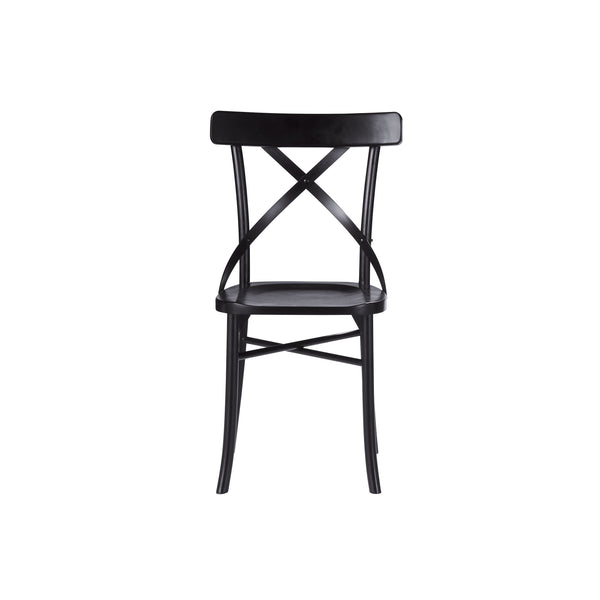 Chaise bistrot en bois d'acajou BONNAL, noir