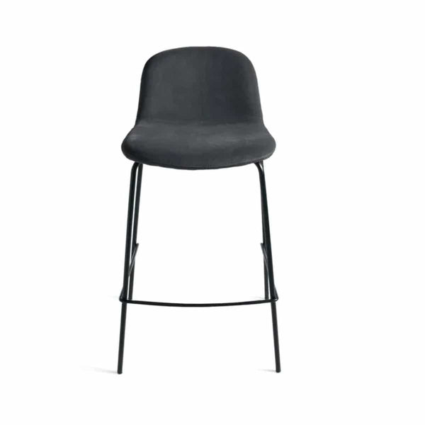 Chaise Curaco en acier et velours