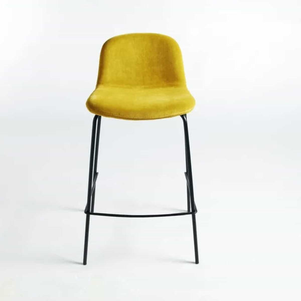 Chaise Curaco en acier et velours