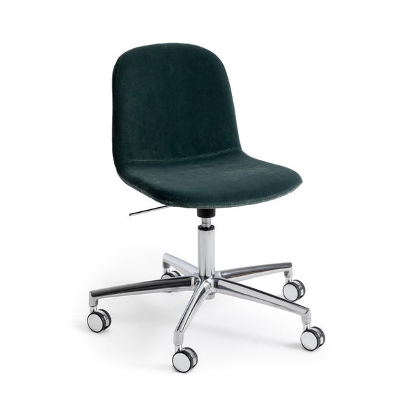 Chaise de bureau KARKOTIS en velours vert