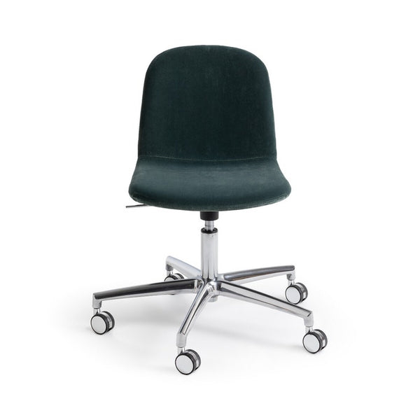 Chaise de bureau KARKOTIS en velours vert