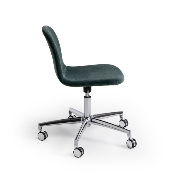 Chaise de bureau KARKOTIS en velours vert
