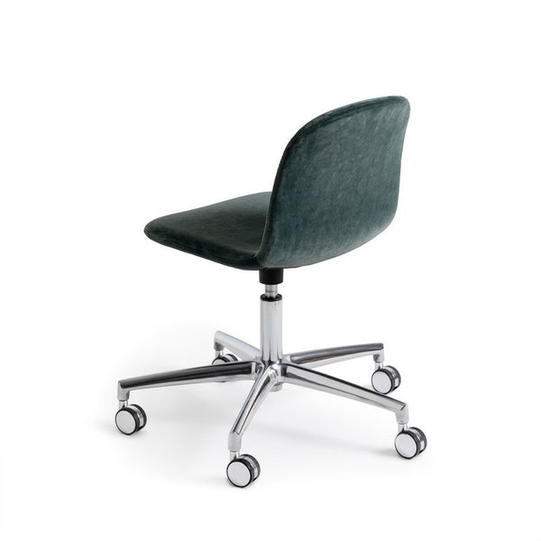 Chaise de bureau KARKOTIS en velours vert