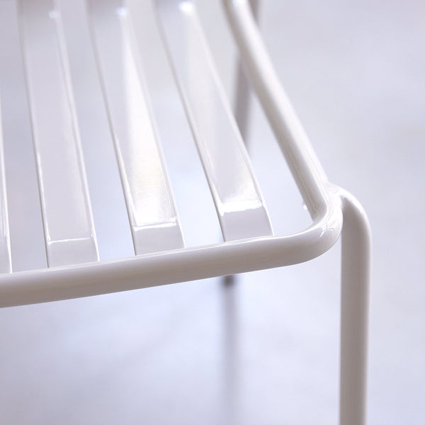 Chaise, NISA, en métal, blanc