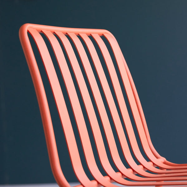 Chaise, NISA, en métal, orange