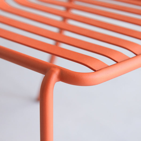 Chaise, NISA, en métal, orange