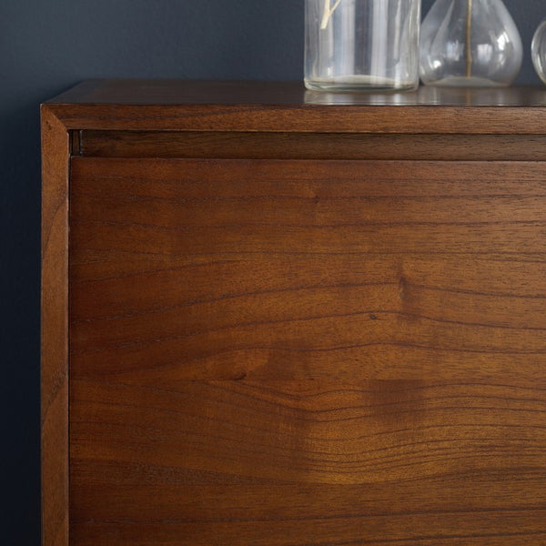 Commode marron en bois finition Noyer 180 AUSSEILLA, marron