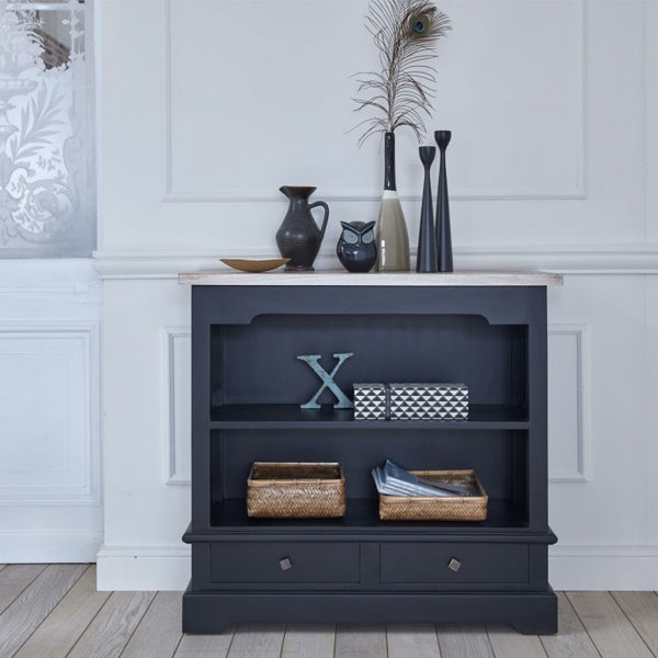 Commode en bois d'acajou noir et teck naturel 96 BONNAL, noir