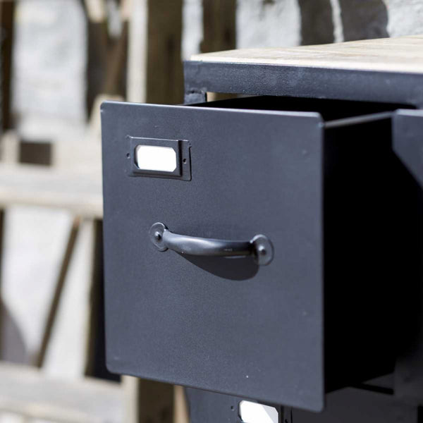 Commode Brenta en métal noir