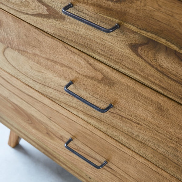 Commode 3 tiroirs vintage 90 naturel